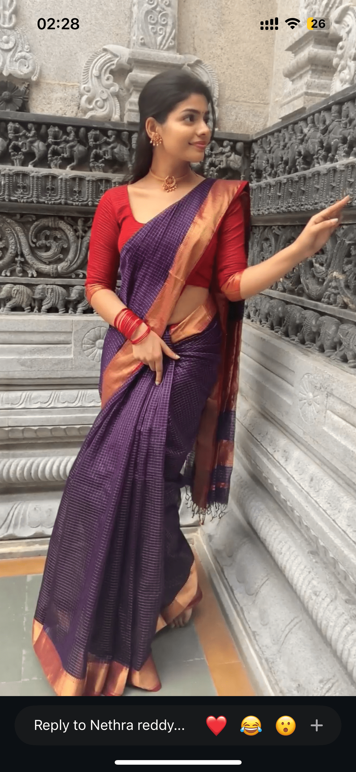 Jiya Royal Elegance – Purple Maheshwari Silk Saree