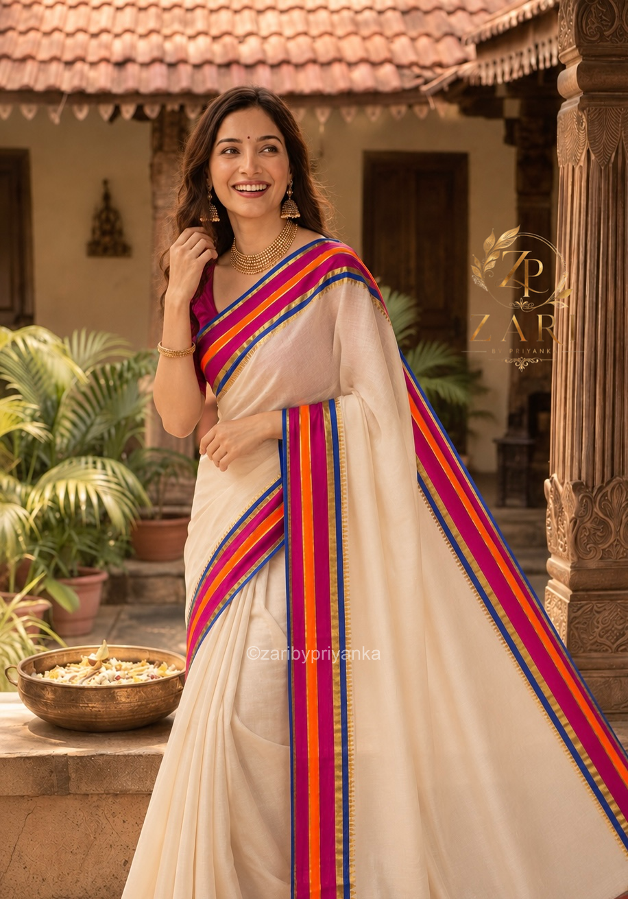 Shamili - 120 Mul Mul Handloom Cotton Saree