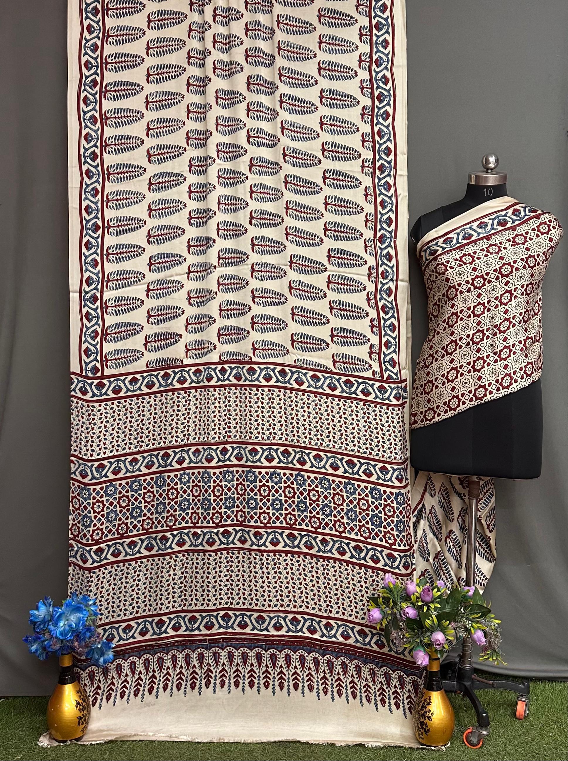 Raksha - Pure Modal Ajrakh Saree