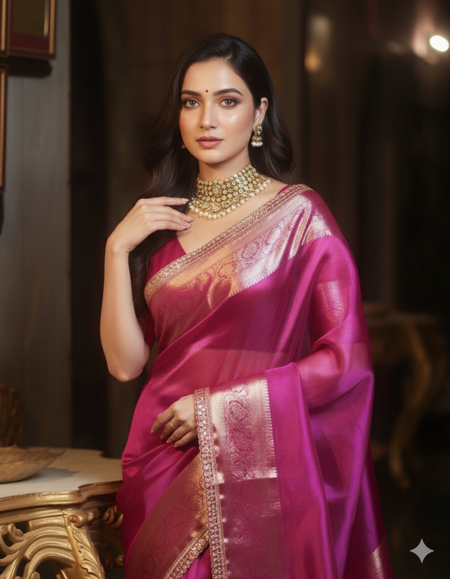 Maaya - Handwoven Banarasee Tissue Silk Saree