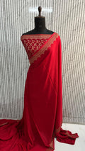 Paru-Pure Khaddi Crepe Chiffon Saree