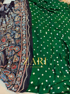 Sima | Handcrafted Ajrakh Bandhej Couture Saree [Dispatch from September 15th]