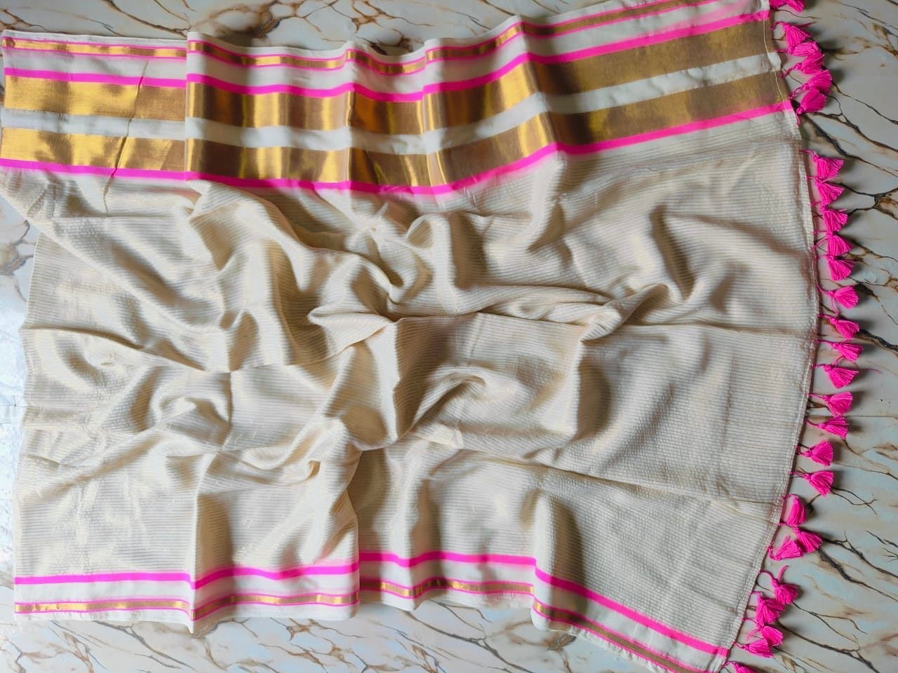 Pushpa - Mul Mul Cotton Saree
