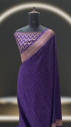Shree-Pure Khaddi Crepe Chiffon Saree