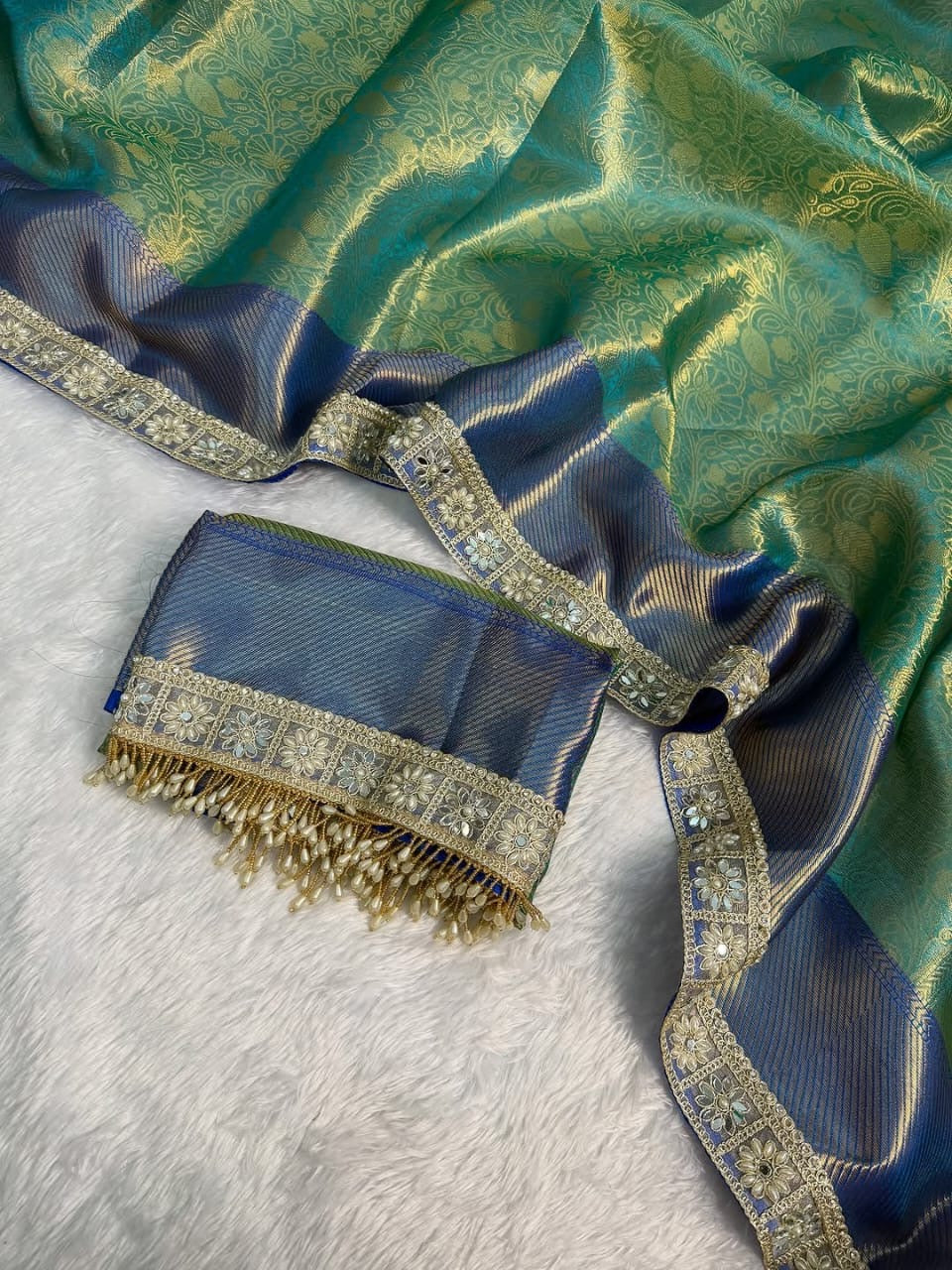 Reshmi - Banarasee Kanchi Tissue Silk Saree