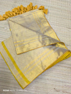 Nirthaya - Gold Tissue Soft Linen Saree