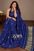 Mihira - Pure Bandhej Modal Silk Bandej Saree