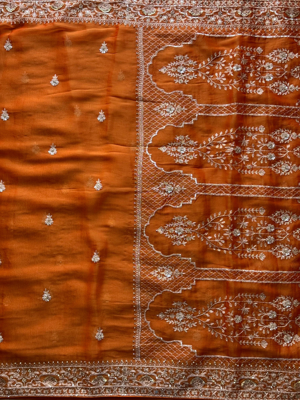 Aishu - Soft Tissue Aari Handwork Saree