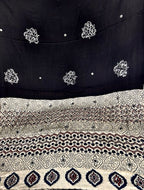 Diva | Handcrafted Ajrakh Couture Saree [Ready to Dispatch]