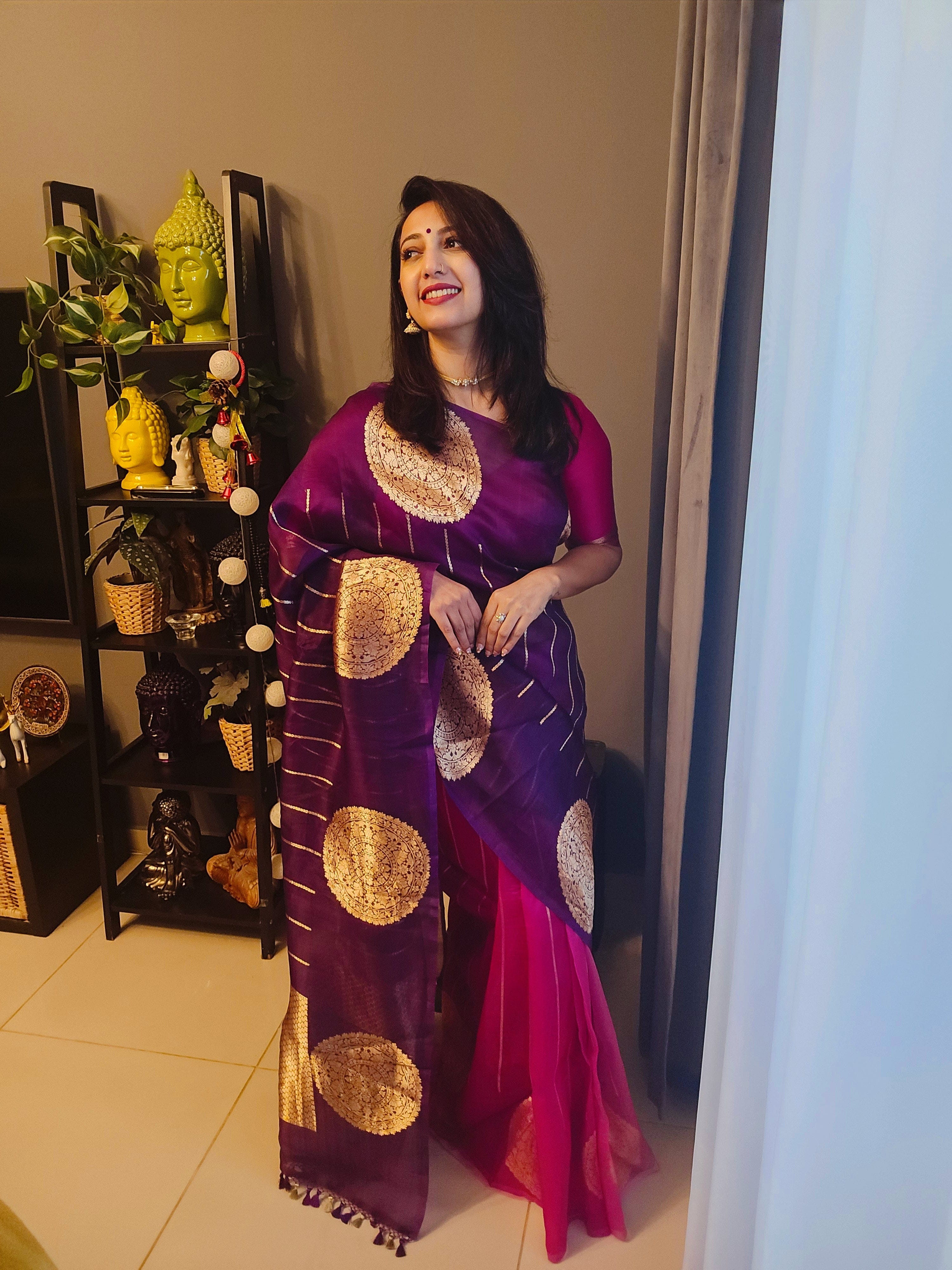 Nimmy - Pure Kora Silk Saree