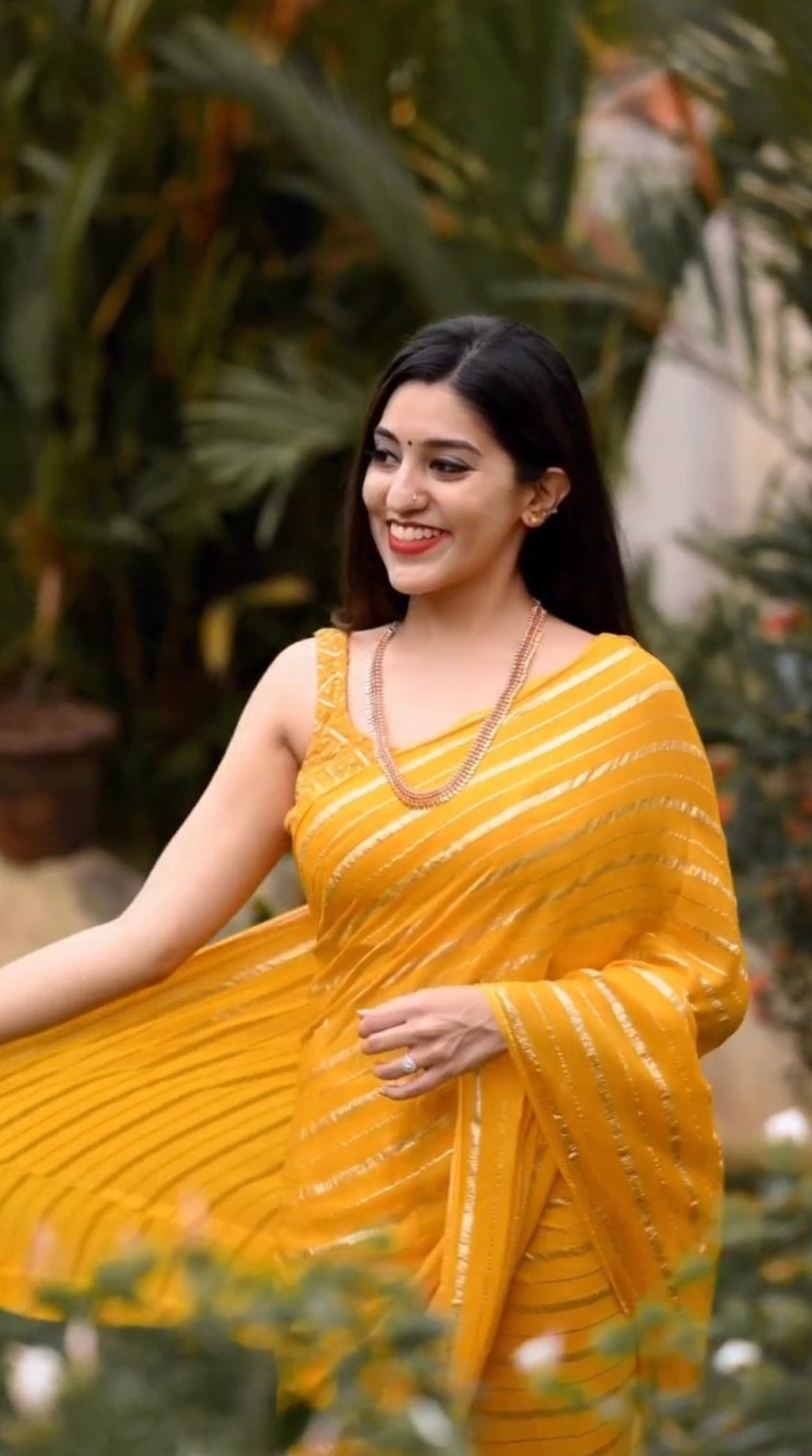 Liz - Georgette saree with Chikankari Blouse