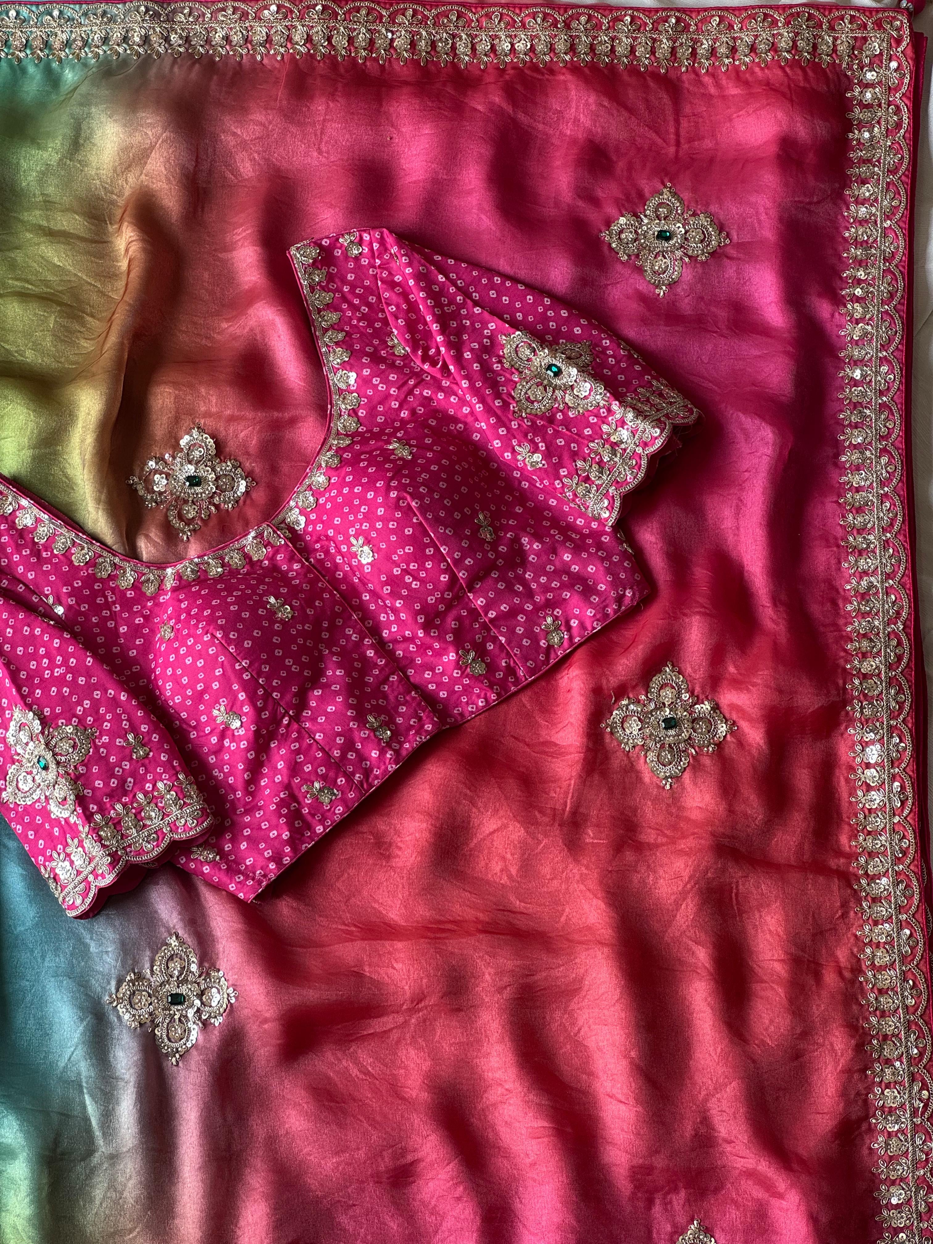 Roohani - Designer Tabby Silk Saree