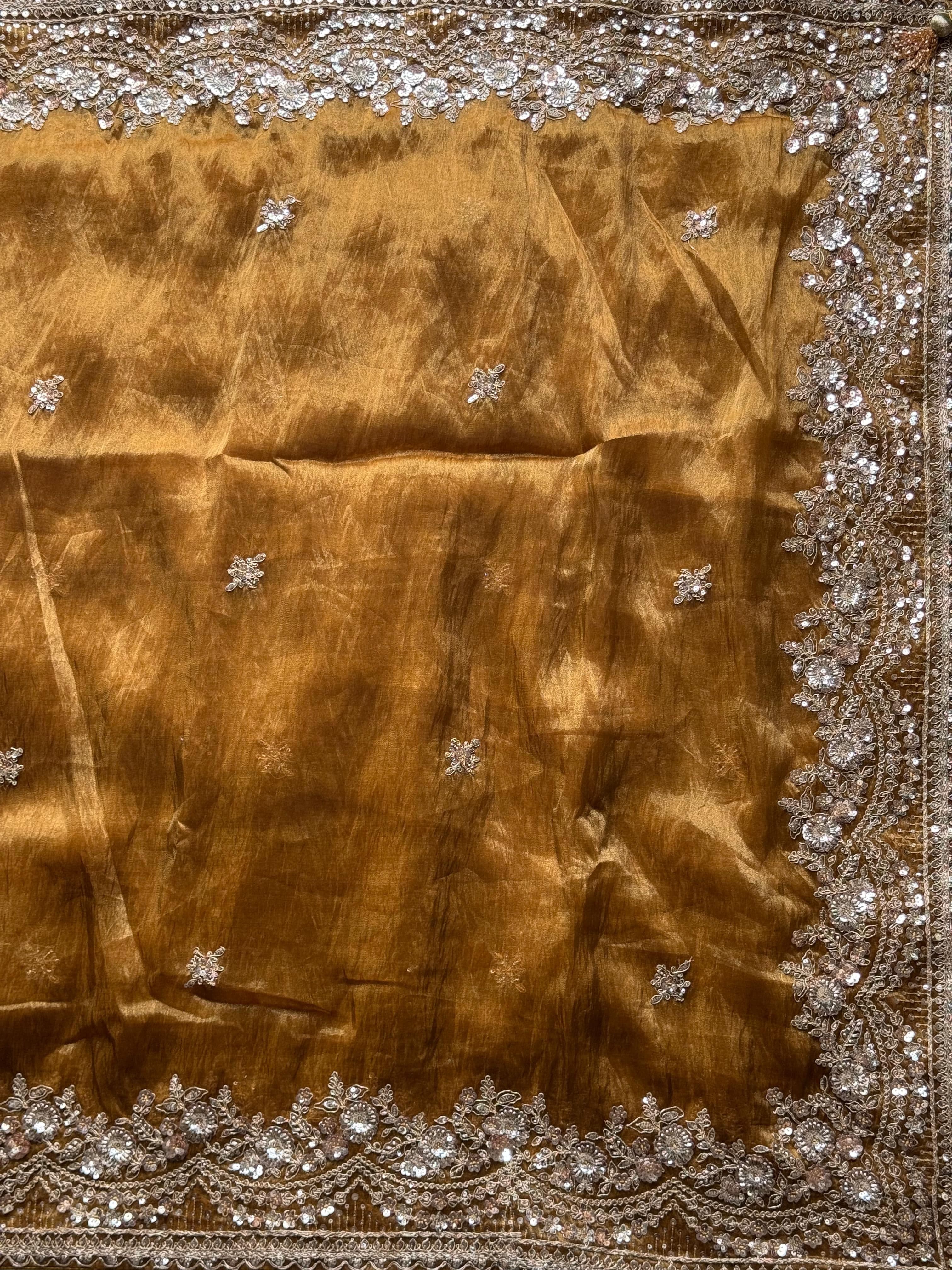 Payal - Designer Tissue Silk Saree with Multicolour Sequin Work