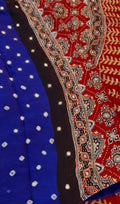 Chanchal | Handcrafted Ajrakh Bandhej Couture Saree [Dispatch from September 15th]