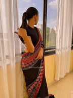 Sindoor  - Pure Modal Ajrakh saree