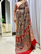 Zalak | Handcrafted Ajrakh Couture Saree