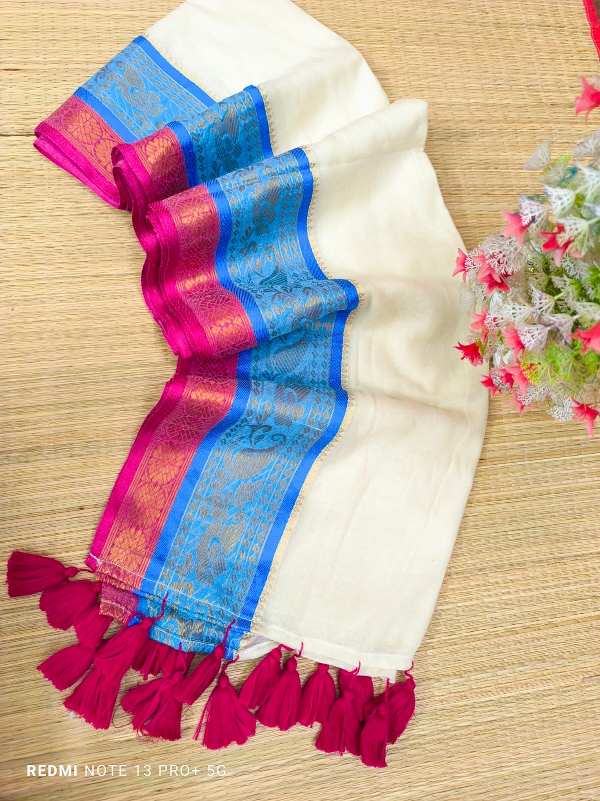 Shyama - 120 Mul Mul Handloom Cotton Saree