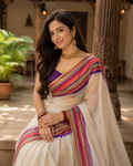 Surya - 120 Mul Mul Handloom Cotton Saree