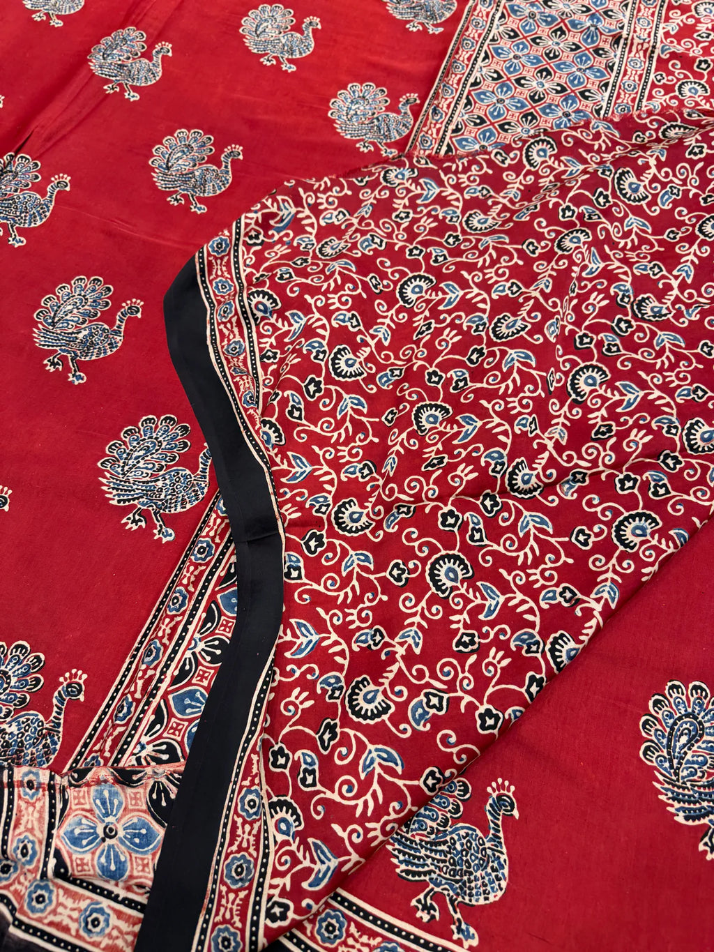 Gulnar - Pure Modal Ajrakh saree