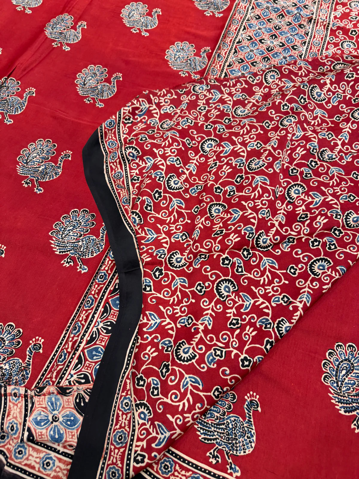 Gulnar - Pure Modal Ajrakh saree