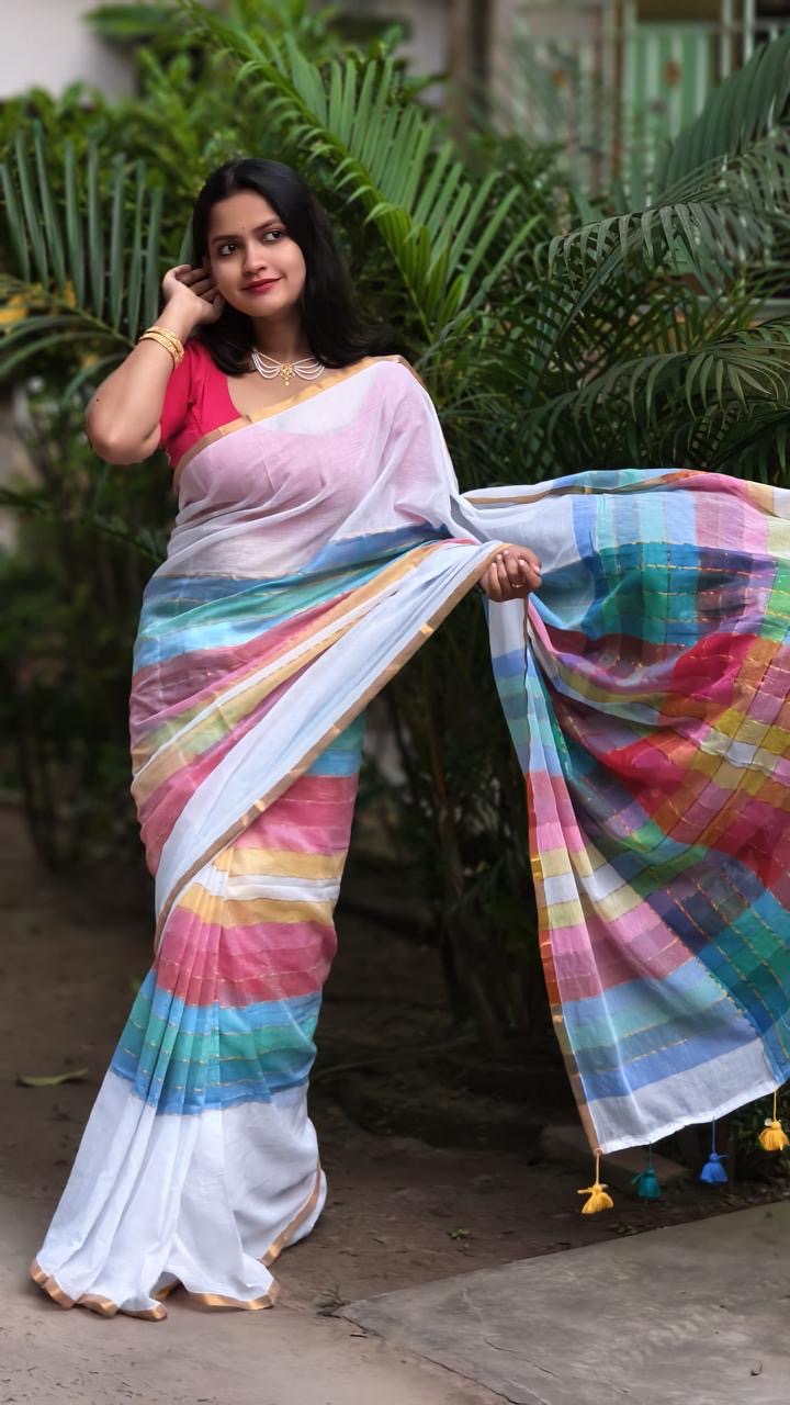 Sanya - Mul mul Cotton Saree