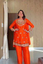 Soni - Crepe mirror suit set