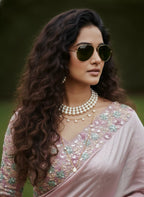 Pinki - Blush Pink Ready-to-Wear Minute Saree