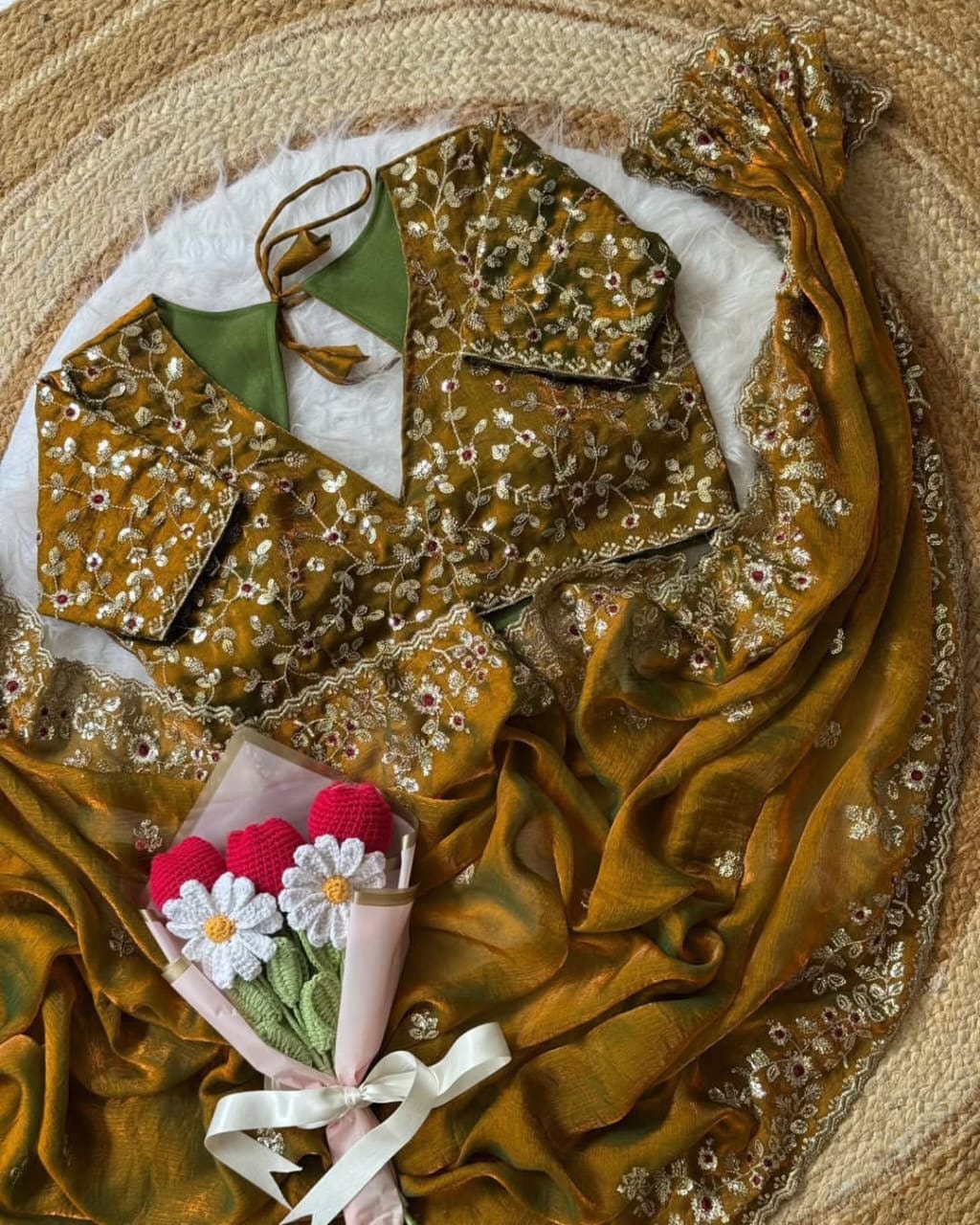 Arti - Chiffon Saree with Sequin & Embellishment Work