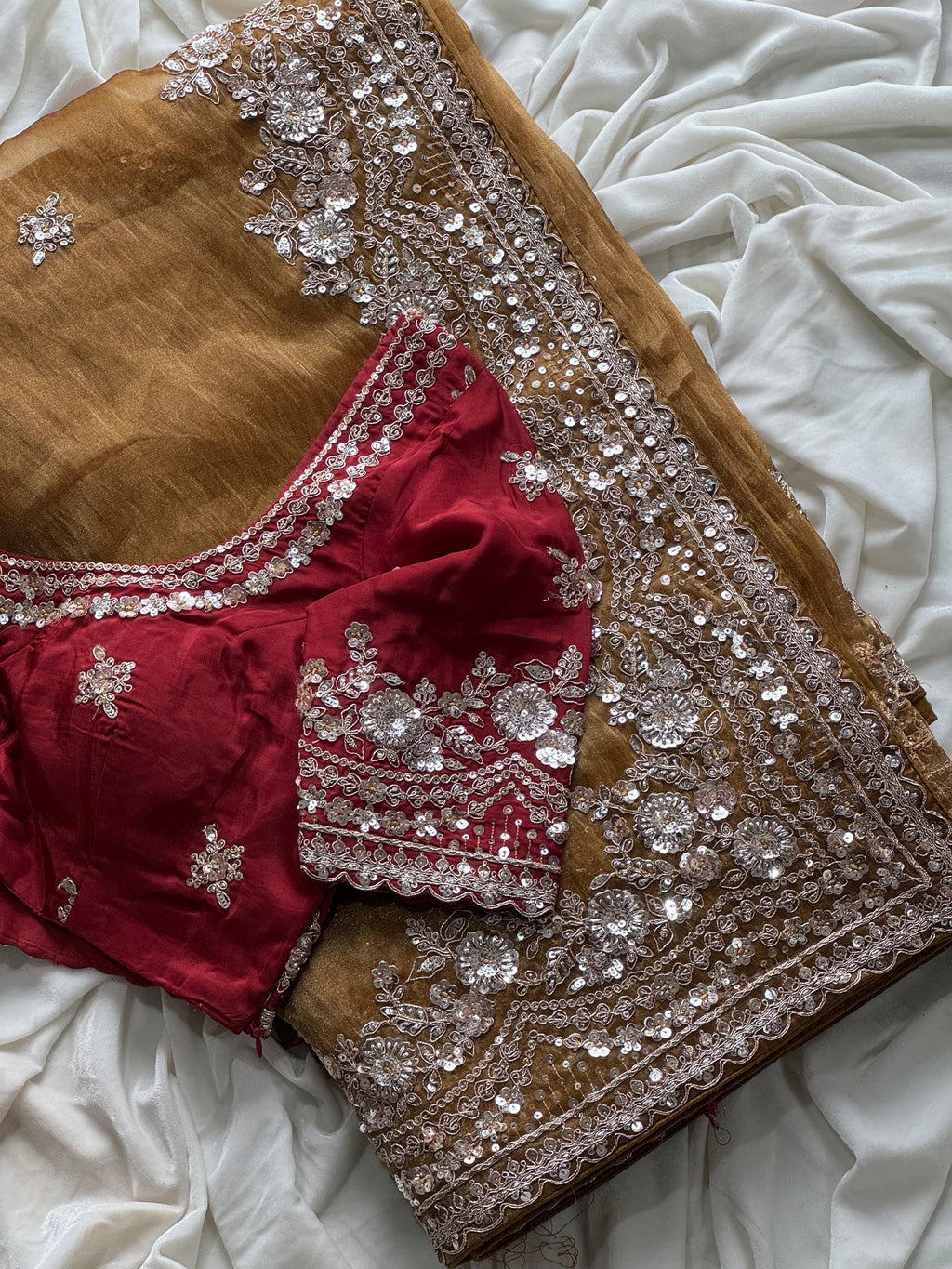 Bharti - Designer Tissue Silk Saree