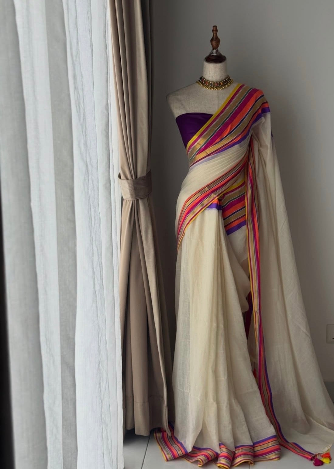 Surya - 120 Mul Mul Handloom Cotton Saree