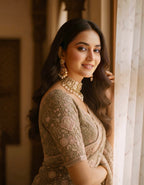Sristi - Designer Heavy Net Handwork Saree