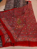Sutra - Designer Ajrakh Handworked Saree