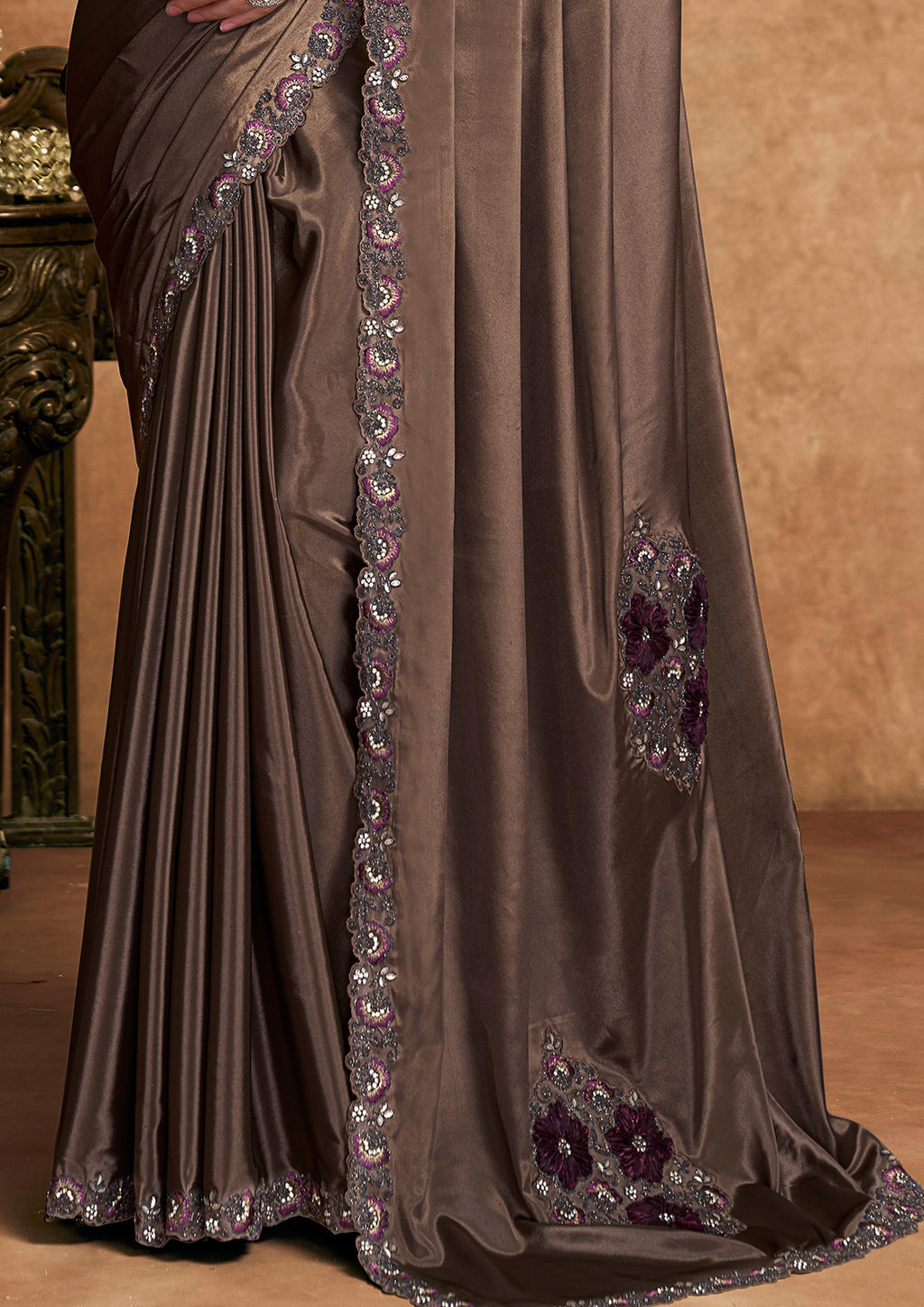 Elisha - Designer Satin Saree