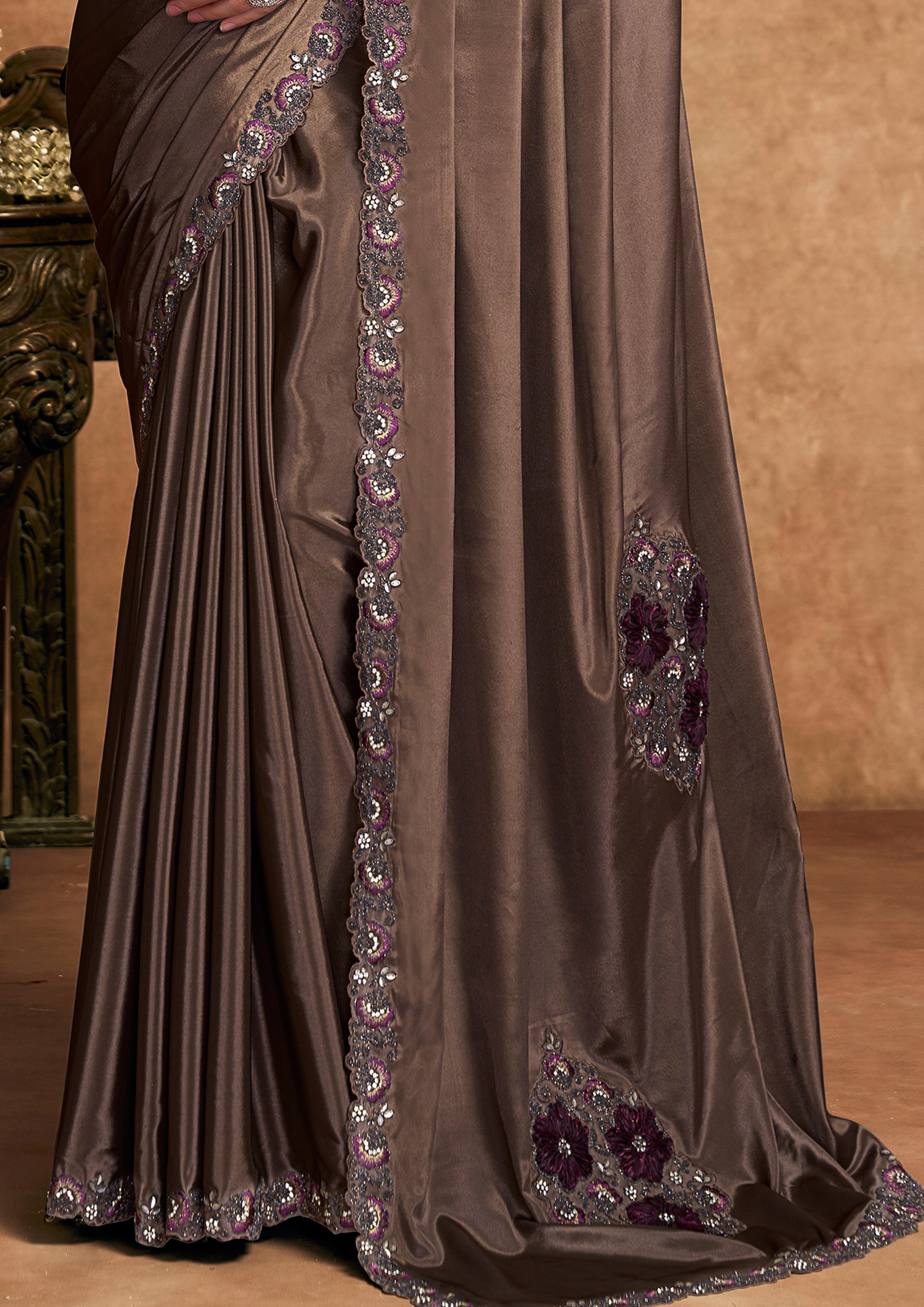 Elisha - Designer Satin Saree