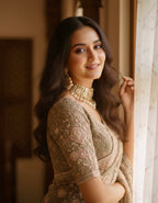 Sristi - Designer Heavy Net Handwork Saree
