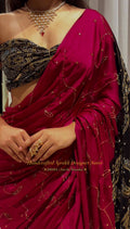 Jannat - Designer Ajrakh Handworked Saree
