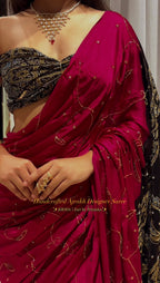 Jannat - Designer Ajrakh Handworked Saree