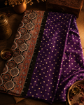 Kumkum | Handcrafted Ajrakh Bandhej Couture Saree [Dispatch from September 15th]
