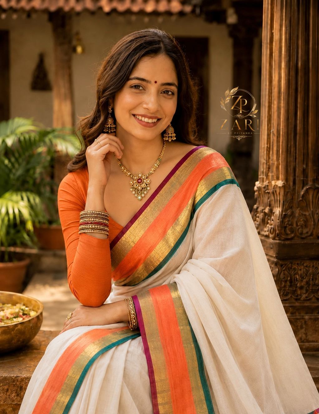 Vishaka - Mul Mul Cotton Saree