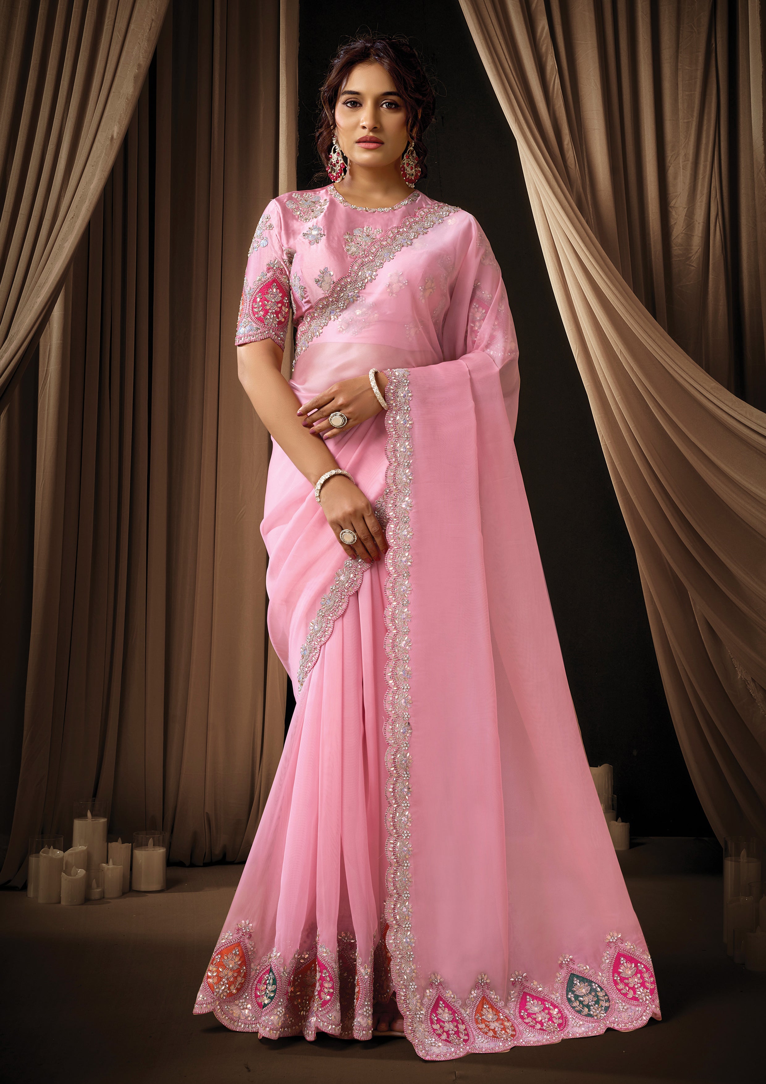 Mahina - Designer Tissue Saree
