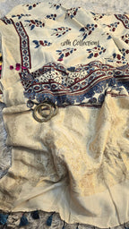 Aktara - Pure handblock Ajrakh dola silk saree