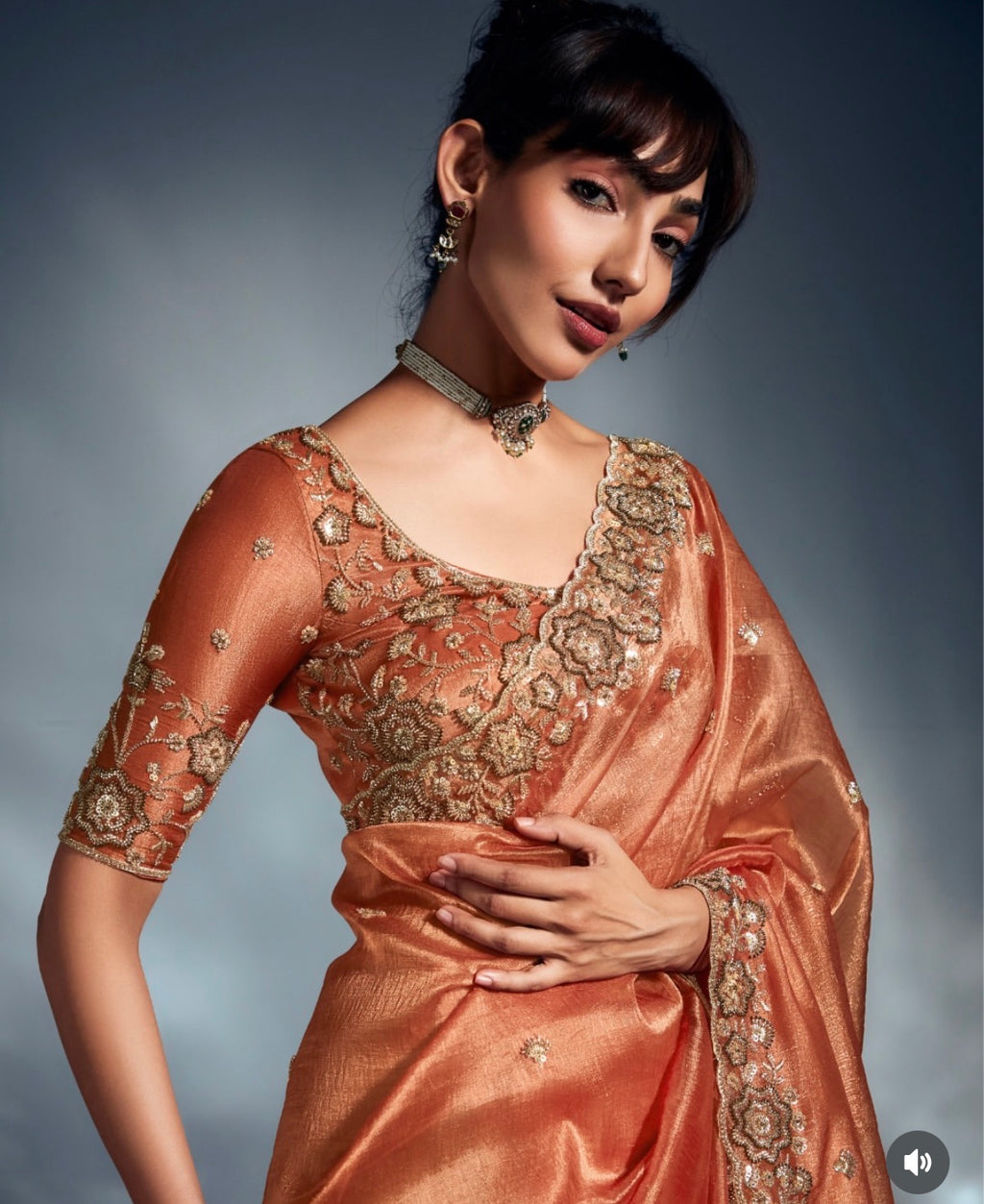 Rahath - Organza Crepe Silk Saree