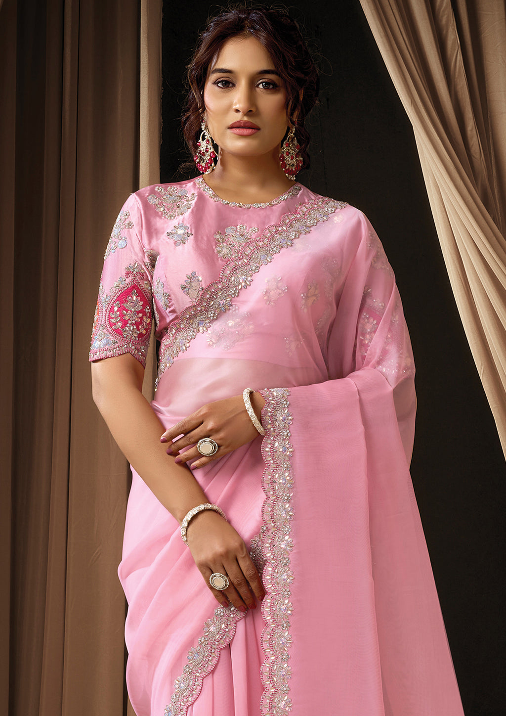 Mahina - Designer Tissue Saree