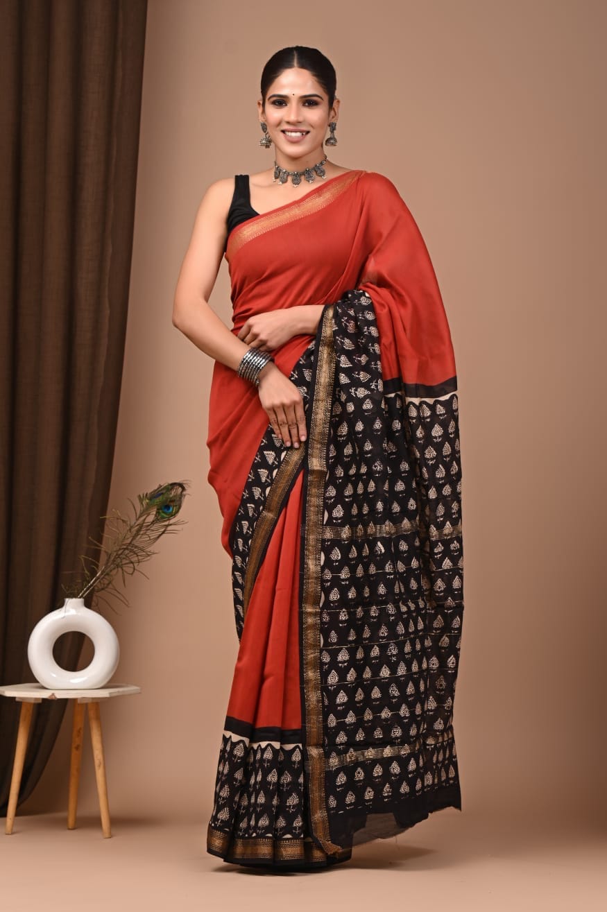Karishma -  Pure Maheshwari Silk Saree