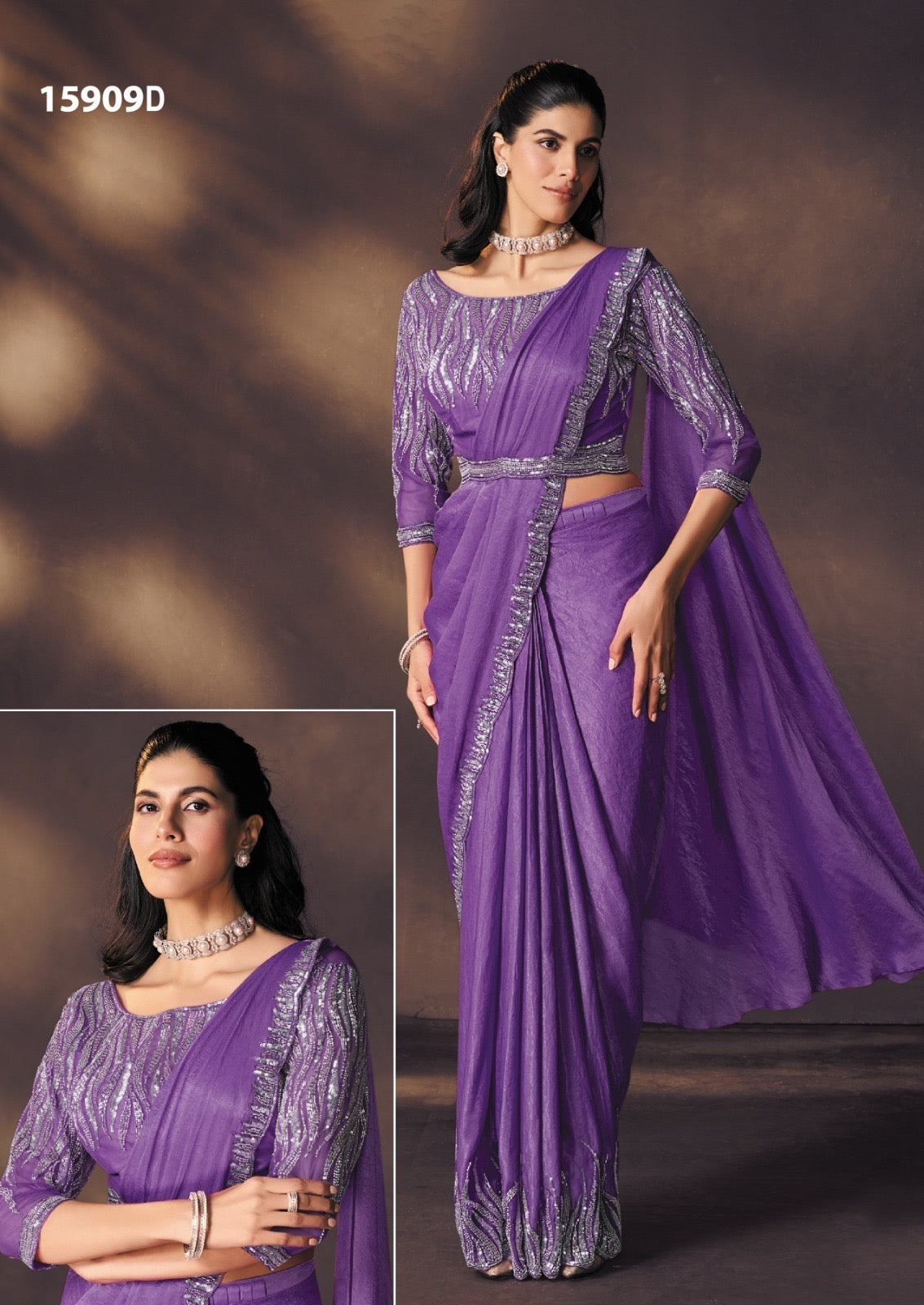 Bebo - Designer Satin Saree