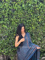 Tripthi - Pure Modal Hand stitched Mirror Designer Saree