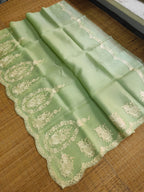 Amira - Pure Organza Silk Plain Saree with Special Tassels