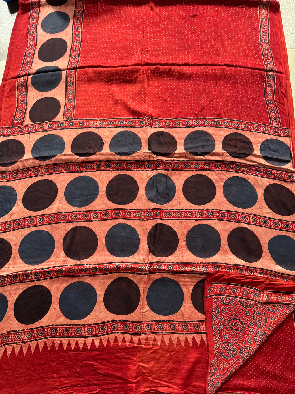 Vaishnavi  - Pure Modal Ajrakh saree