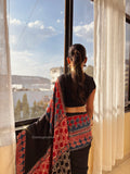 Sindoor  - Pure Modal Ajrakh saree
