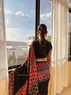 Sindoor  - Pure Modal Ajrakh saree